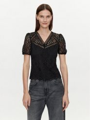 Morgan Bluzka 241-DOULI Czarny Regular Fit. Czarne bluzki Morgan, xs, bez wzorów, z syntetyku, bez kołnierzyka, bez ramiączek. Za 129.99 zł.