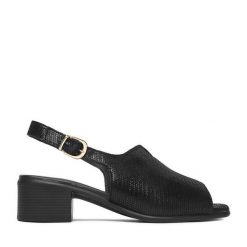 Sandały Lasocki. Czarne sandały Lasocki, bez wzorów, bez obcasa, na słupku, bez zapięcia. Za 179.99 zł.