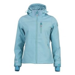 Kurtka damska softshell z kapturem Peak Mountain Aclaude. Brązowe kurtki Peak Mountain, m, bez wzorów, z elastanu, z kapturem. Za 406.30 zł.