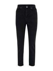 Trendyol Dżinsy - Mom fit - w kolorze czarnym rozmiar: 34. Czarne jeansy Trendyol, bez wzorów, z bawełny, klasyczne, z podwyższonym stanem. Za 78.99 zł.