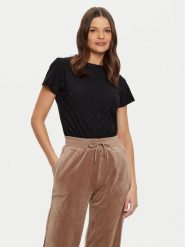 Guess T-Shirt V5RI02 KCLG2 Czarny Regular Fit. Czarne t-shirty Guess, xs, z aplikacjami, z syntetyku, bez kołnierzyka, bez ramiączek. Za 119.99 zł.
