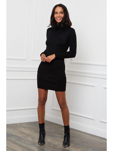 L'armoire de Suzette Sukienka dzianinowa w kolorze czarnym rozmiar: 34/36. Czarne sukienki L'armoire de Suzette, l, bez wzorów, z dzianiny, klasyczne, bez kołnierzyka, bez ramiączek, mini. Za 122.96 zł.