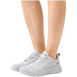 Buty damskie SKECHERS Bobs Squad Chaos Face Off. Szare buty sportowe lifestyle Skechers, bez wzorów, bez zapięcia. Za 229.99 zł.