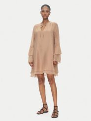 ViCOLO Sukienka letnia TD0753 Beżowy Regular Fit. Brązowe sukienki ViCOLO, s, bez wzorów, z syntetyku, bez kołnierzyka, bez ramiączek. Za 339.99 zł.