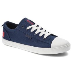 Granatowe Trampki Big Star Damskie Wygodne Półbuty. Niebieskie trampki BIG STAR, bez wzorów, z gumy, eleganckie, bez zapięcia. Za 79.99 zł.