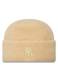New Era Czapka Borg New York Yankees Cuff Knit Beanie 60580756 Beżowy. Brązowe czapki zimowe New Era, bez wzorów, z materiału. Za 169.99 zł.