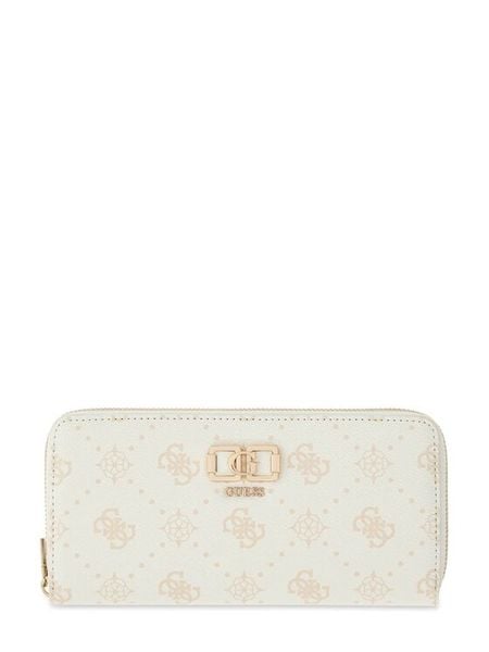 Guess Portfel Emelie Logo Slg SWGP99 28146 Kremowy. Białe portfele Guess, z aplikacjami, ze skóry. Za 264.99 zł.