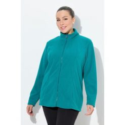 Damskie Bluza polarowa system modułowy do wpinania z recyklingu. Zielone bluzy bez kaptura Ulla Popken, plus size, bez wzorów, z materiału. Za 195.99 zł.