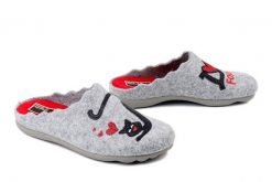 MANITU 320091-91 hellgrau, kapcie damskie. Szare kapcie Manitu, bez wzorów. Za 189.90 zł.