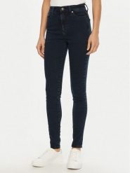 Tommy Jeans Jeansy Sylvia DW0DW20217 Granatowy Skinny Fit. Niebieskie jeansy Tommy Jeans, bez wzorów, z bawełny. Za 249.99 zł.
