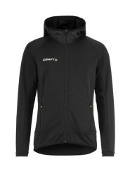Craft Extend Full Zip W treningowa bluza czarna, dopasowany krój – Black. Czarne bluzy Craft, s, bez wzorów, z materiału, bez ramiączek, bez kaptura. Za 354.00 zł.