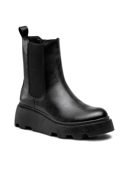 Jenny Fairy Botki HZ85310-1 Czarny. Czarne botki Jenny Fairy, bez wzorów, ze skóry, bez obcasa, na koturnie, bez zapięcia. Za 199.99 zł.