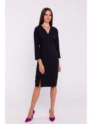 Stylove Sukienka w kolorze czarnym rozmiar: XXL. Czarne sukienki Stylove, na co dzień, xxl, bez wzorów, bez kołnierzyka, bez ramiączek, midi, proste. Za 283.95 zł.
