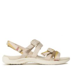Sandały Merrell. Brązowe sandały Merrell, bez wzorów, bez obcasa, na płaskiej podeszwie, bez zapięcia. Za 299.99 zł.