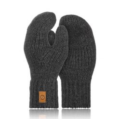 Rękawiczki damskie zimowe Brødrene r02 c. szare 9935. Szare rękawiczki bez wzorów. Za 49.97 zł.