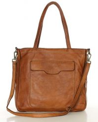 Torba shopper brązowa camel z kieszeniami skóra naturalna – MARCO MAZZINI. Brązowe shopper bag bez wzorów, ze skóry, vintage, bez dodatków. Za 580.99 zł.
