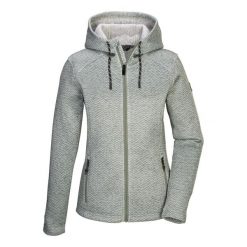 Bluza damska z kapturem Killtec Kow 5 Kntflc. Zielone bluzy Killtec, l, bez wzorów, z materiału, bez ramiączek, z kapturem. Za 239.47 zł.