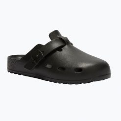 Klapki Scholl Bahia EVA. Czarne klapki Scholl, bez wzorów, z materiału, klasyczne, bez obcasa, bez zapięcia. Za 189.99 zł.