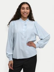 Kaffe Bluzka Dorit 10509100 Błękitny Regular Fit. Niebieskie bluzki Kaffe, bez wzorów, z syntetyku, bez kołnierzyka, bez ramiączek. Za 129.99 zł.