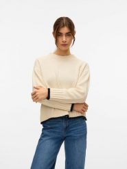 Vero Moda Sweter w kolorze beżowym rozmiar: M. Brązowe swetry Vero Moda, m, bez wzorów, bez ramiączek. Za 87.81 zł.