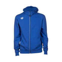 Bluza na basen dla juniorów Arena Team Hooded Sweat Panel. Niebieskie bluzy Arena, bez wzorów, sportowe, bez ramiączek, bez kaptura. Za 234.99 zł.
