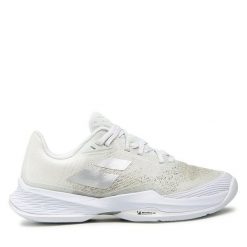 Buty do tenisa Babolat. Szare buty treningowe BABOLAT, bez wzorów, bez zapięcia, tenisowe. Za 409.99 zł.