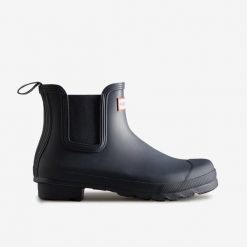 Buty damskie Hunter Boots Original Chelsea. Niebieskie buty trekkingowe Hunter, z gumy, bez zapięcia. Za 532.00 zł.