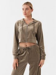 ONLY Bluza 15302591 Beżowy Cropped Fit. Brązowe bluzy ONLY, xs, bez wzorów, z syntetyku, bez kaptura. Za 79.99 zł.
