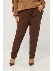 Curvy Lady Spodnie w kolorze brązowym rozmiar: 40/42. Brązowe spodnie materiałowe Curvy Lady, bez wzorów, z bawełny, klasyczne, z standardowym stanem. Za 100.99 zł.