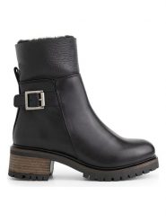 Mysa Skórzane botki "Dahlia" w kolorze czarnym rozmiar: 39. Czarne botki mysa, bez wzorów, z materiału, eleganckie, bez obcasa, bez zapięcia. Za 388.80 zł.