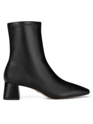 Nine West Botki WFA3426-1 Czarny. Czarne botki Nine West, bez wzorów, bez obcasa, na słupku, bez zapięcia. Za 195.99 zł.