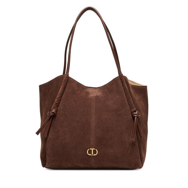 Torebka TWINSET. Brązowe torebki klasyczne Twinset, bez wzorów, klasyczne, bez dodatków. Za 1,949.00 zł.