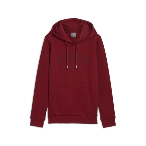 Damska bluza z kapturem ESS+ LOGO LAB PUMA Intense Red. Czerwone bluzy Puma, l, bez wzorów, sportowe, bez ramiączek, z kapturem. Za 185.00 zł.