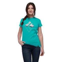 Koszulka damska Black Diamond Mountain Logo Tee T-shirt. Zielone t-shirty Black Diamond, xl, bez wzorów, sportowe, bez kołnierzyka, bez ramiączek. Za 216.50 zł.