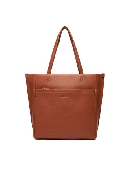Lasocki Torebka C-LSK-L-001-08 Brązowy. Brązowe shopper bag Lasocki, bez wzorów, z materiału, bez dodatków. Za 189.99 zł.