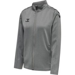 Bluza sportowa damska Hummel half zip Core XK. Szare bluzy bez kaptura Hummel, l, bez wzorów, z dresówki, bez kaptura, na fitness i siłownię. W wyprzedaży za 197.00 zł.