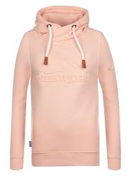 Westfjord Bluza "Askja" w kolorze brzoskwiniowym rozmiar: XL. Pomarańczowe bluzy Westfjord, xl, z aplikacjami, z bawełny, z kapturem. Za 105.88 zł.