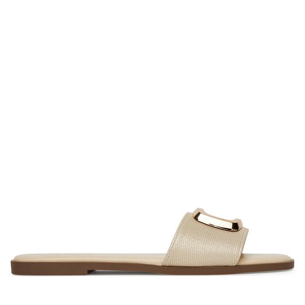 Klapki JENNY. Brązowe klapki Jenny, bez wzorów, bez obcasa, bez zapięcia. Za 99.99 zł.