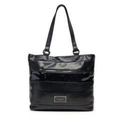 Torebka Monnari. Czarne shopper bag Monnari, bez wzorów, bez dodatków. Za 79.99 zł.