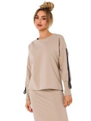 Made of emotion Sweter w kolorze beżowym rozmiar: L. Brązowe swetry Made Of Emotion, l, bez wzorów, bez ramiączek. Za 178.95 zł.