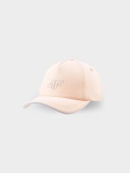 4F Czapka z daszkiem strapback damska - pomarańczowa S. Brązowe czapki z daszkiem 4f, na lato, z aplikacjami, z elastanu, klasyczne. W wyprzedaży za 29.99 zł.