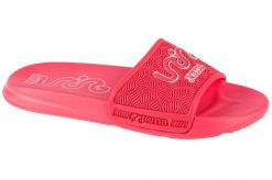 Klapki na basen damskie, S.Land Lady 24 SLALS. Czerwone klapki Joma, bez wzorów, z materiału, sportowe, bez obcasa, bez zapięcia. Za 44.99 zł.
