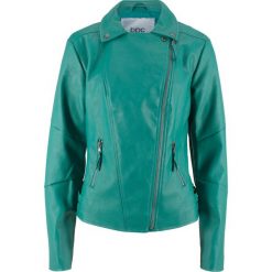 Kurtka ze sztucznej skóry bonprix dymny szmaragdowy. Kurtki marki QUECHUA. Za 89.99 zł.