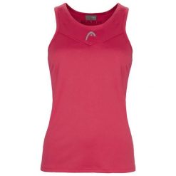 Damski tank top Head Easy Court. Czerwone topy Head, bez wzorów, sportowe, bez kołnierzyka, bez ramiączek. W wyprzedaży za 109.70 zł.