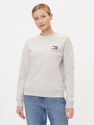 Tommy Jeans Bluza Graphic Flag DW0DW17328 Szary Boxy Fit. Szare bluzy Tommy Jeans, xxs, bez wzorów, z bawełny, bez kaptura. Za 239.99 zł.