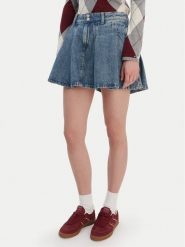 Tommy Jeans Spódnica jeansowa DW0DW21992 Niebieski Regular Fit. Niebieskie spódnice Tommy Jeans, bez wzorów, z bawełny. Za 369.99 zł.