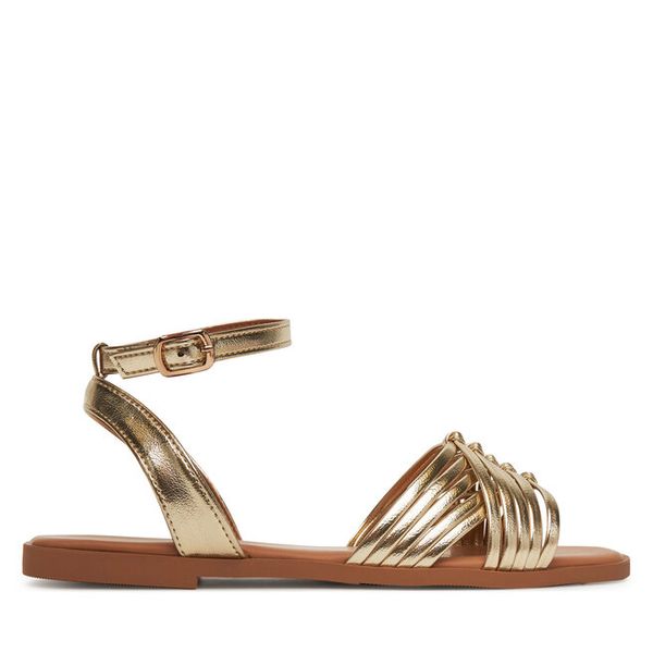 Sandały Clara Barson. Żółte sandały Clara Barson, bez wzorów, bez obcasa, na płaskiej podeszwie, bez zapięcia. Za 99.99 zł.