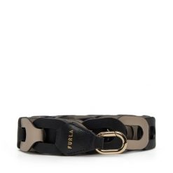 Pasek Damski Furla. Czarne paski Furla, bez wzorów. Za 439.99 zł.
