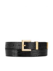 Gino Rossi Pasek Damski BLYL24004-3 CR Czarny. Czarne paski Gino Rossi, bez wzorów, ze skóry. Za 129.99 zł.