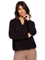 Be Wear Bluza w kolorze czarnym rozmiar: XL. Czarne bluzy Be Wear, xl, z aplikacjami, bez ramiączek, bez kaptura. Za 132.36 zł.